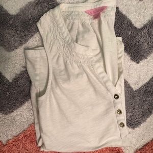 Lilly Pulitzer three-button tank top